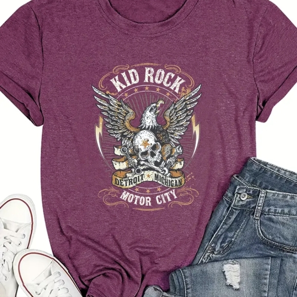 KID ROCK Band Tee Women's Crew Tshirt Size M - Picture 5 of 6